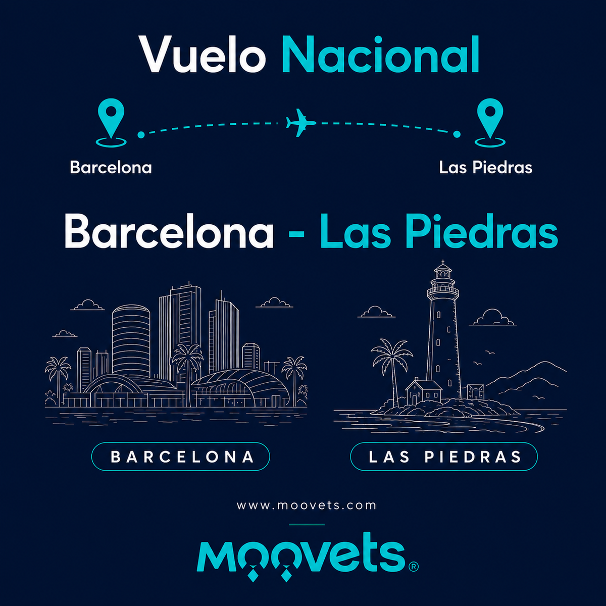 Vuelo Nacional: Barcelona - Las Piedras