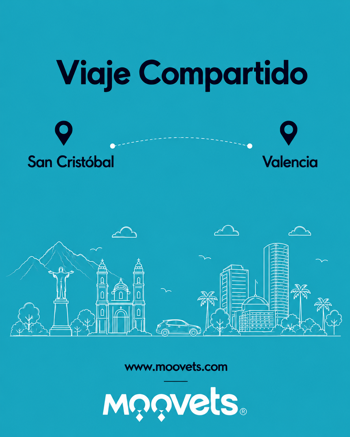 Traslado Compartido San Cristobal → Valencia | MOOVETS