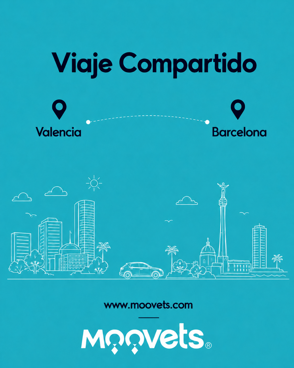 Traslado Compartido Valencia → Barcelona | MOOVETS
