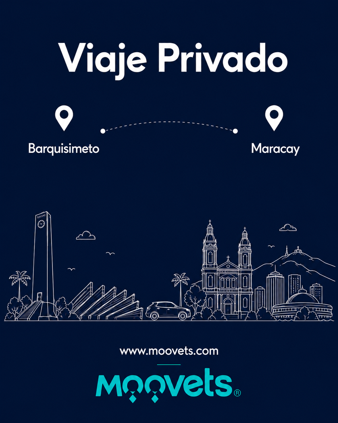 Traslado Privado Barquisimeto → Maracay | Sedán | Moovets