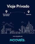 Traslado Privado San Antonio → Valencia | Sedán | Moovets