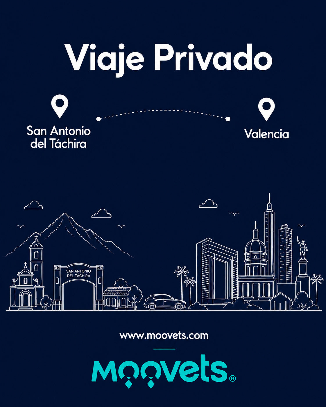Traslado Privado San Antonio → Valencia | Sedán | Moovets