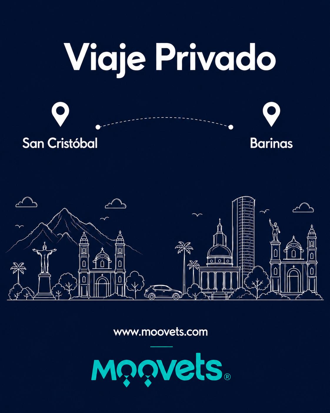 Traslado Privado San Cristobal → Barinas | Sedán | Moovets