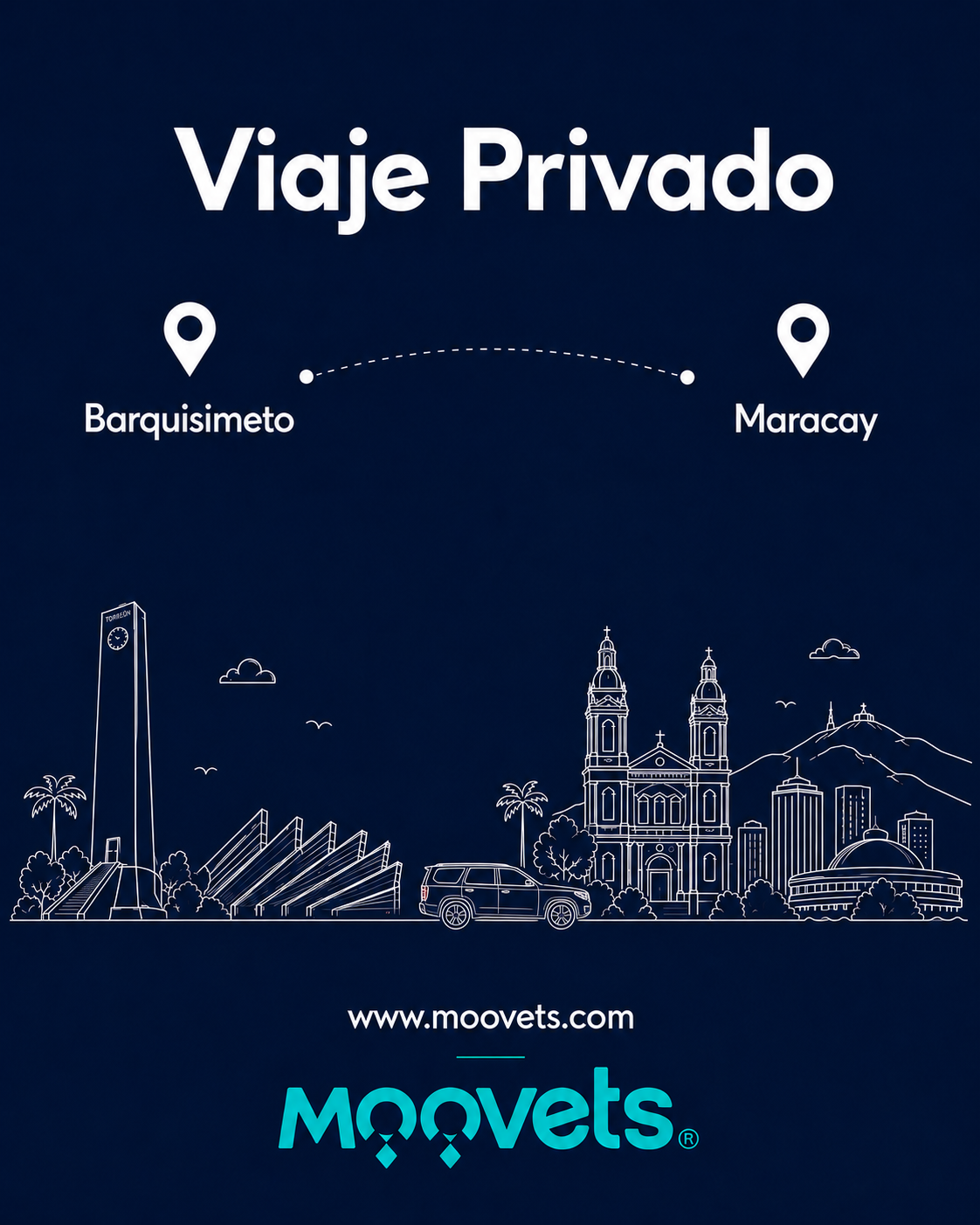 Traslado Privado Barquisimeto → Maracay | Camioneta | Moovets