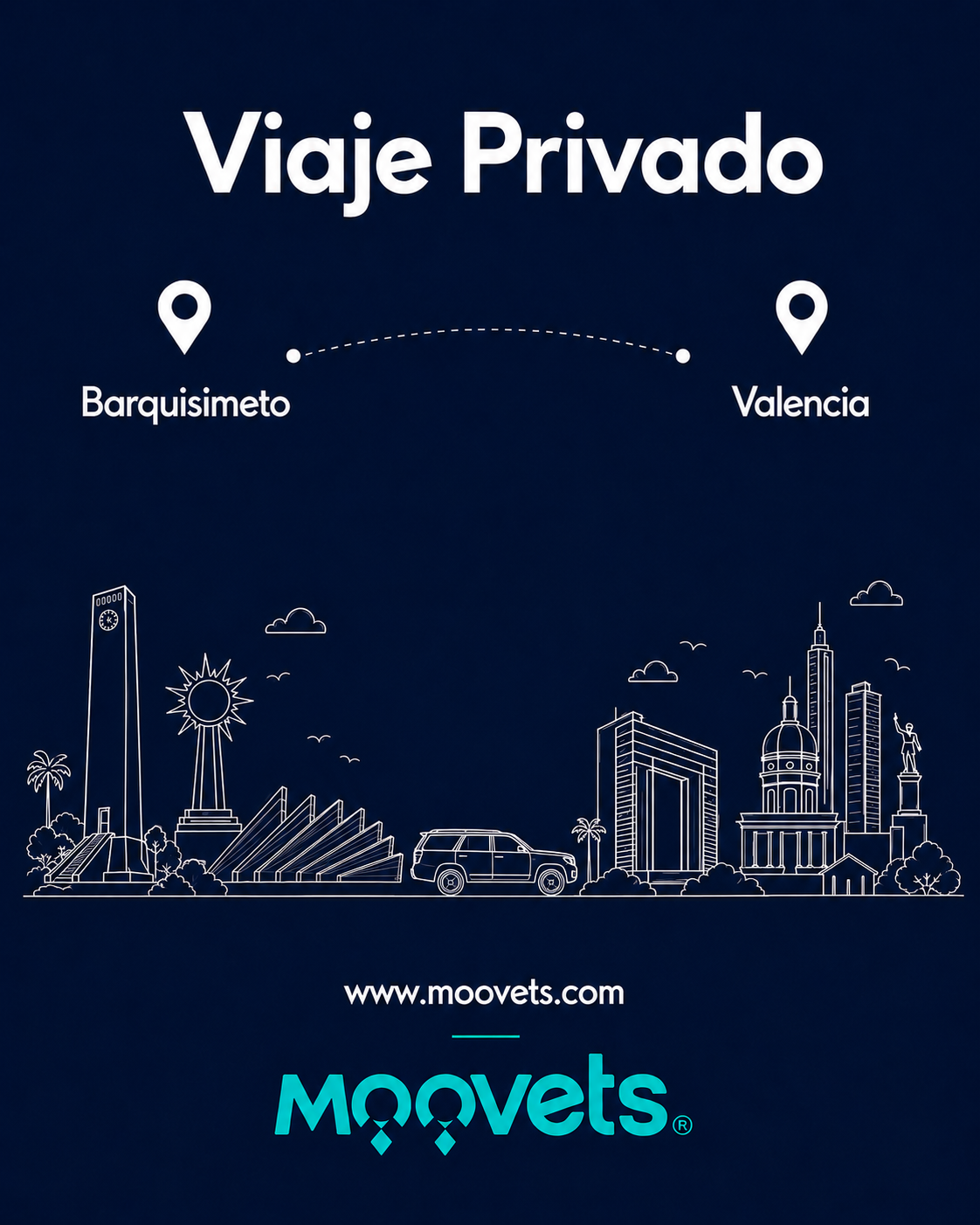 Traslado Privado Barquisimeto → Valencia | Camioneta | Moovets
