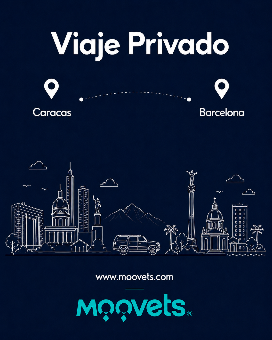 Traslado Privado Caracas → Barcelona | Camioneta | Moovets