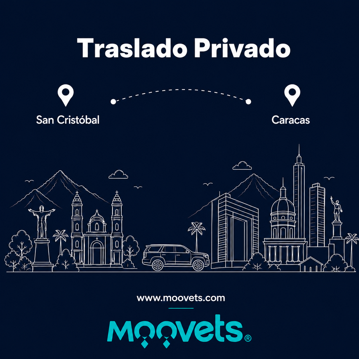 Traslado Privado San Cristobal → Caracas | Camioneta | Moovets