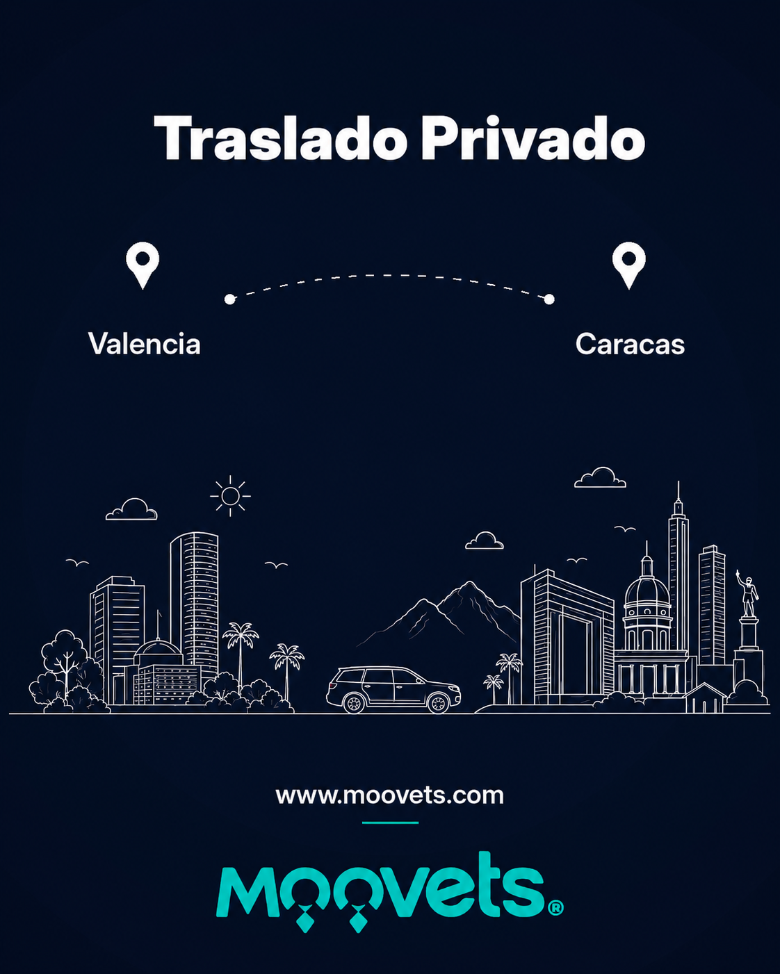 Traslado Privado Valencia → Caracas | Camioneta | Moovets
