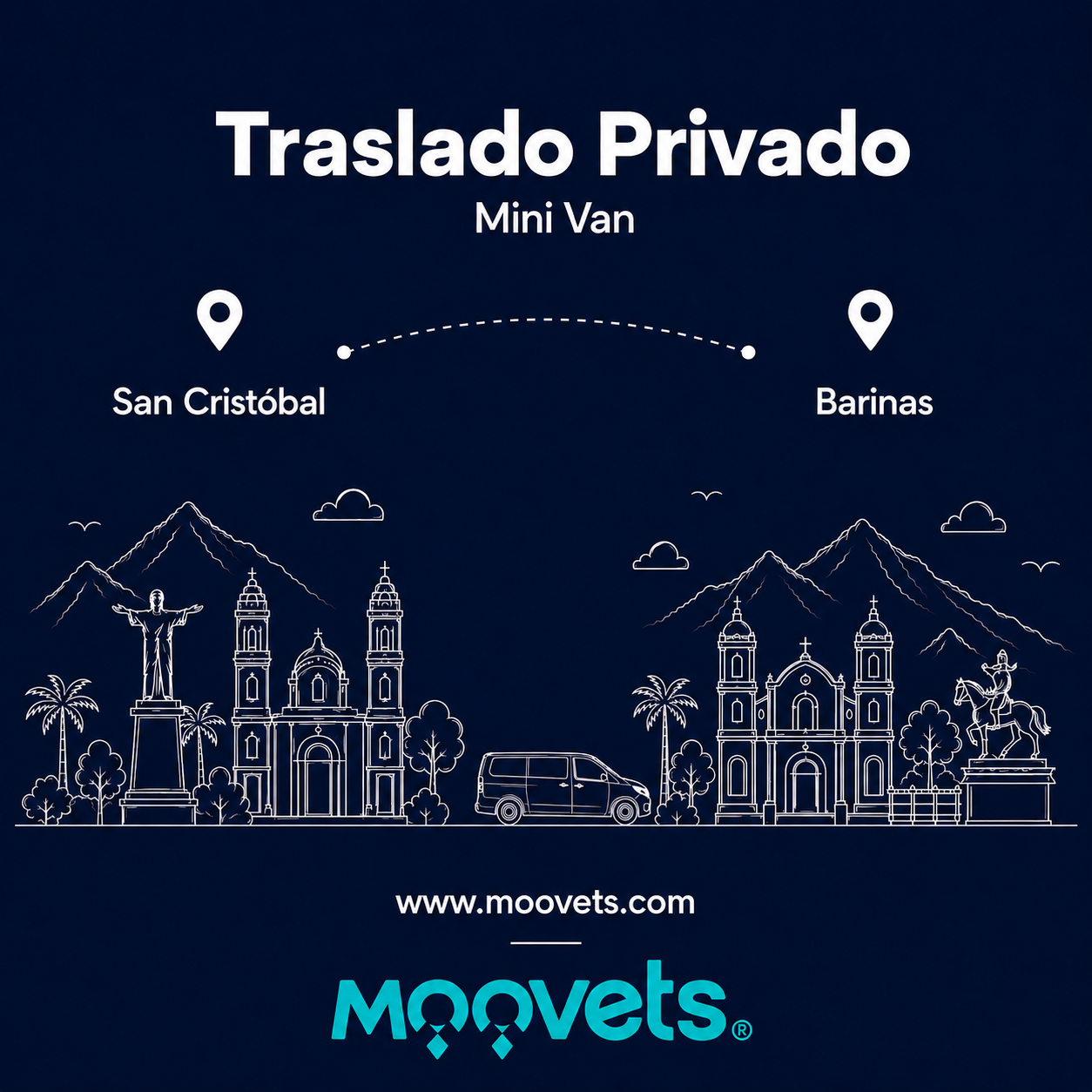 Traslado Privado San Cristobal → Barinas | Mini Van | Moovets
