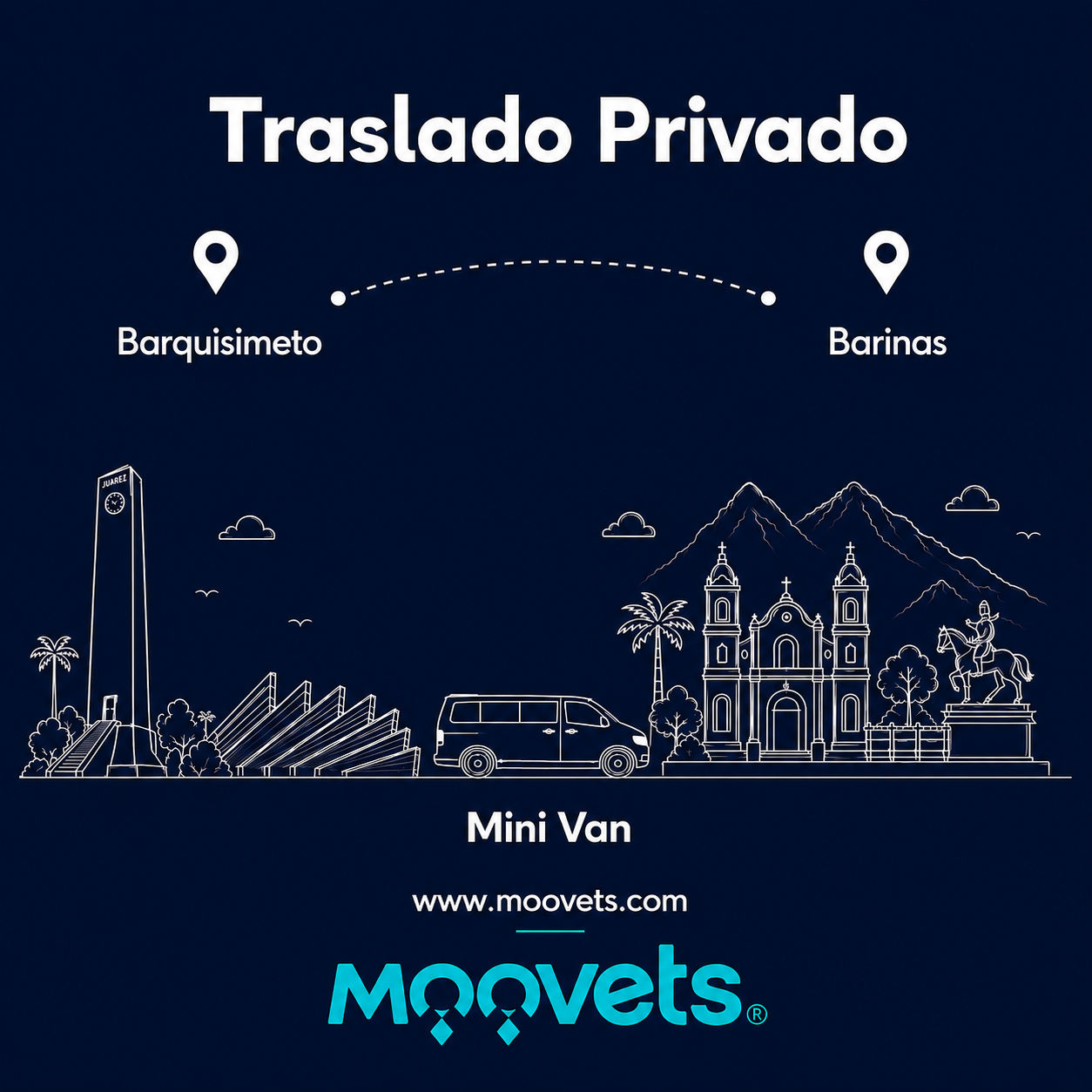 Traslado Privado Barquisimeto → Barinas | Mini Van | Moovets