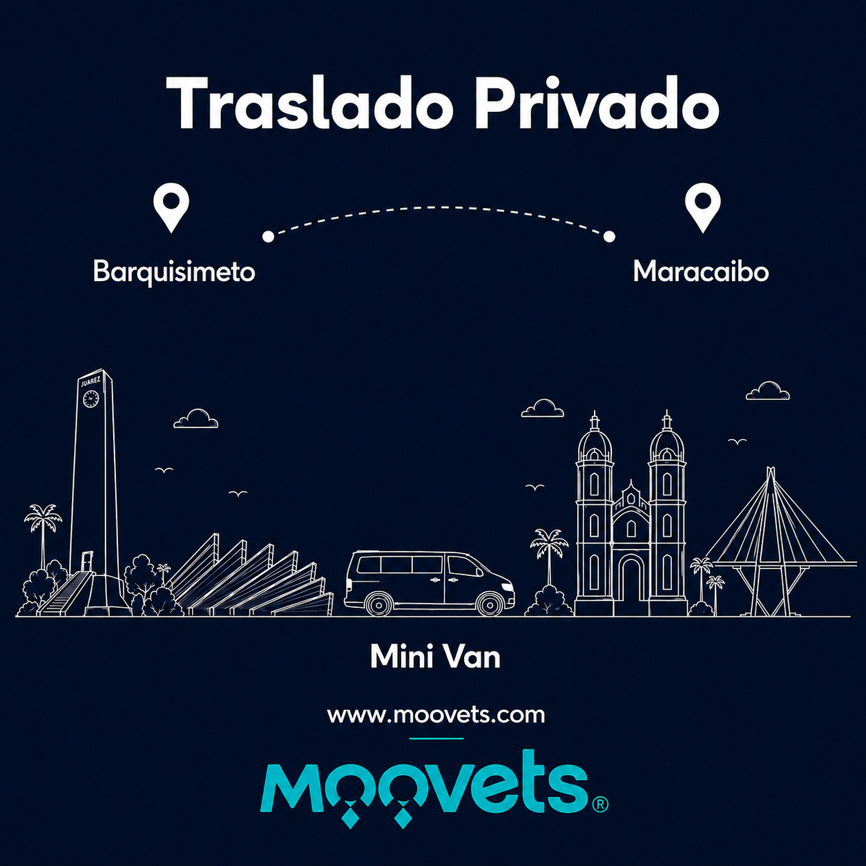 Traslado Privado Barquisimeto → Maracaibo | Mini Van | Moovets