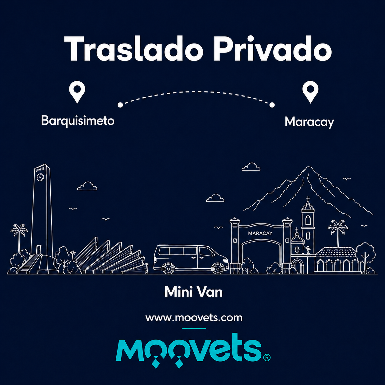 Traslado Privado Barquisimeto → Maracay | Mini Van | Moovets