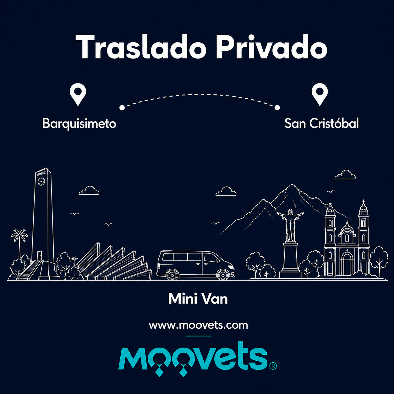 Traslado Privado Barquisimeto → San Cristobal | Mini Van | Moovets