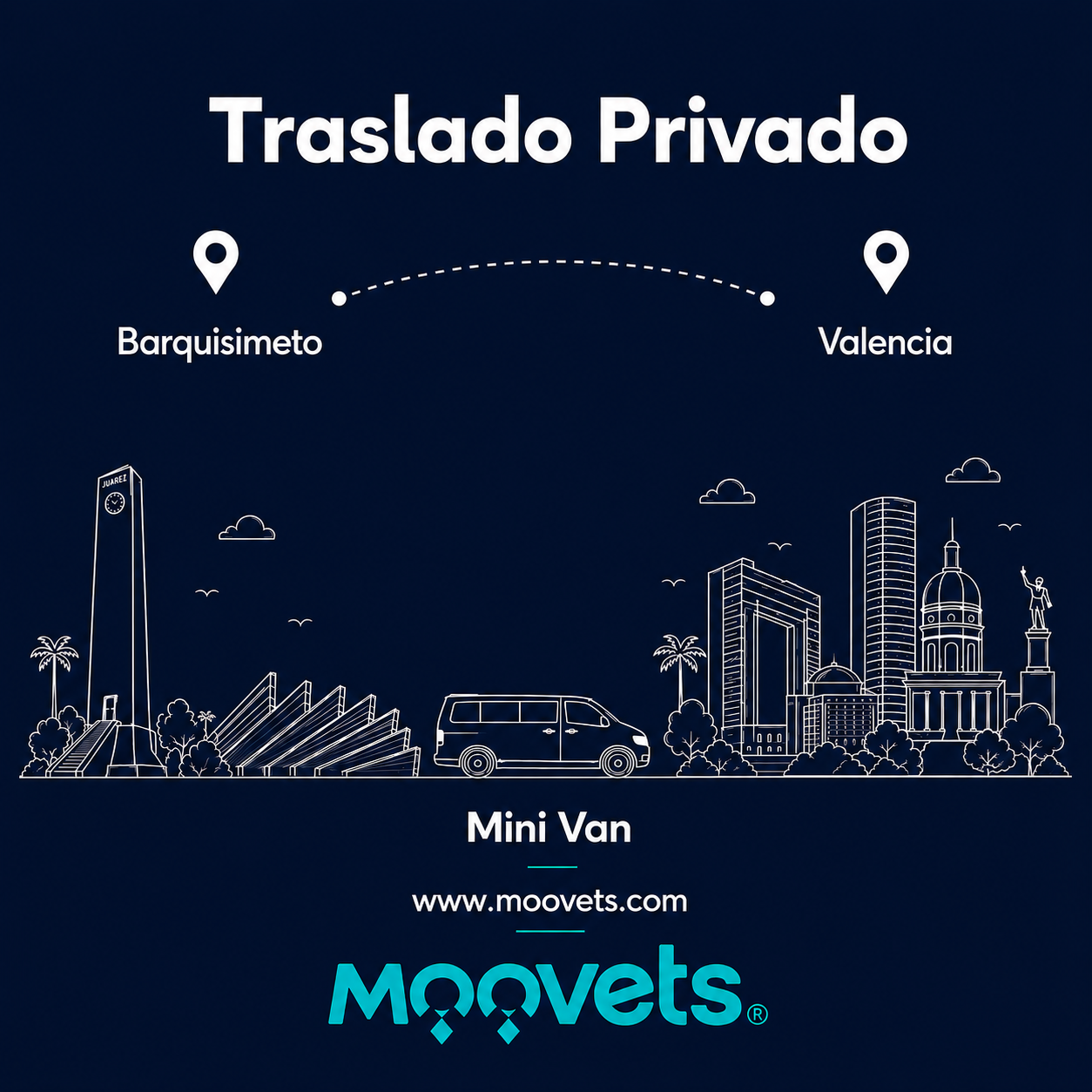 Traslado Privado Barquisimeto → Valencia | Mini Van | Moovets