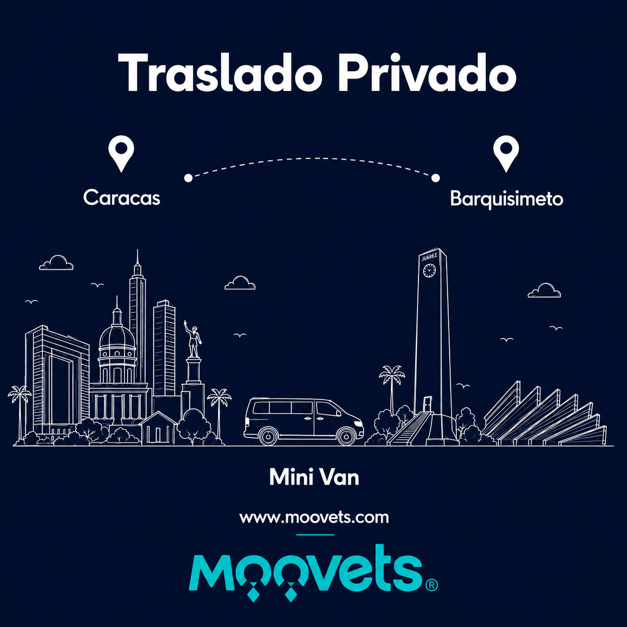 Traslado Privado Caracas → Barquisimeto | Mini Van | Moovets