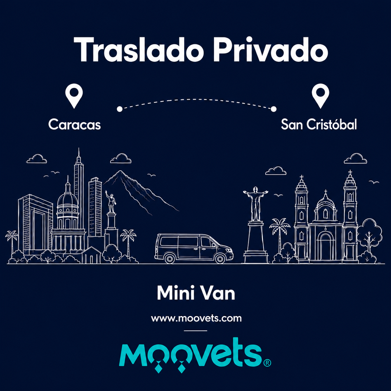 Traslado Privado Caracas → San Cristobal | Mini Van | Moovets