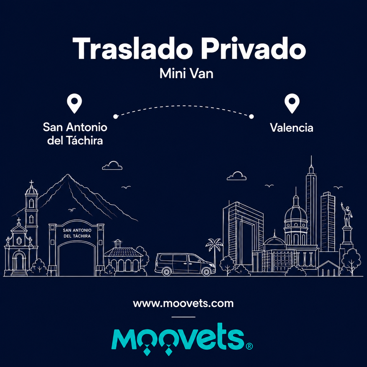 Traslado Privado San Antonio → Valencia | Mini Van | Moovets